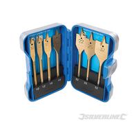 Silverline - Jeu de forets plats à fraiser revêtus de titane, 7 pièces
