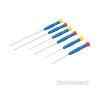 Silverline - Jeu de tournevis de précision extra-longs, 6 pièces