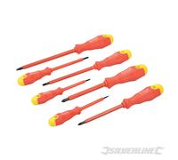 Silverline - Jeu de tournevis isolés à manche souple, 7 pièces