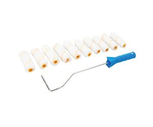 Silverline - Kit peinture : mini-monture pour rouleau avec 10 manchons 100 mm (555252)