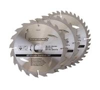 Lot de 3 lames SILVERLINE TCT Ø190 mm Alésage 30 mm - 20, 24 et 40 dents - 590591