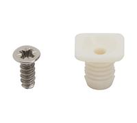 Silverline Lot de 50 chevilles en plastique avec vis 8 mm