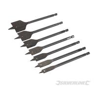 Silverline - Mèches à fraiser plates, jeu de 7 pièces