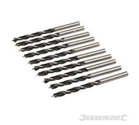 Silverline Mèches hélicoïdales à bois avec pointe de centrage 5 mm, paquet de 10