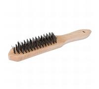 Silverline PB06 Brosse métal haut rendement, manche bois 6 rangs