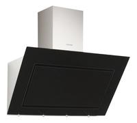 Silverline Pegasus Premium 900 m³/h Monté au mur Noir, Acier inoxydable - Hottes (900 m³/h, Conduit/Recirculation, 39 dB, 45 cm, 65 cm, Monté au mur)