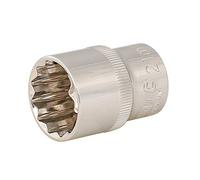 Silverline Tools 501751 Lot de 12 douilles 1/2" 12 pt métriques 21 mm Argenté