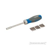 Silverline - Tournevis à cliquet multi-embouts avec 12 fonctions