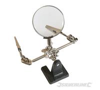 Silverline Troisième main avec loupe 63 mm, grossissement 2,5 fois
