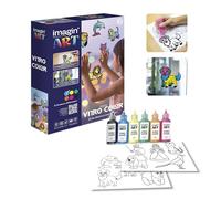 Silverlit - Imagin'Art - Vitro Color - Kit Créatif Peinture sur Vitres - Vitraux Colorés à Décoller - Loisirs Créatifs Enfant