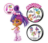CURLIGIRLS - Poupées à collectionner - Poupée Hayli - Cheveux magiques pour des coiffures à l'infini - Cadeau jouet fille - Accessoires inclus - Poupée 15 cm