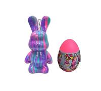 Silverlit - pour Palz - Lapin de Pâques - Kit Créatif Peinture Marbrée - Figurine à Décorer - Surprise dans Œuf - Dès 5 Ans