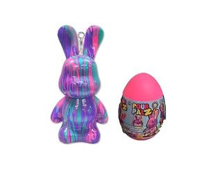Silverlit - pour Palz - Lapin de Pâques - Kit Créatif Peinture Marbrée - Figurine à Décorer - Surprise dans Œuf - Dès 5 Ans
