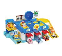 Silverlit - Robocar Poli - Playset Le Quartier Général - véhicule Transformable - Poli, Héli, Ambre, Roy - Dès 3 Ans