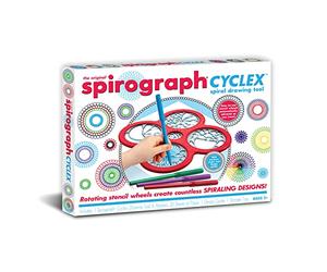 Silverlit SPIROGRAPH Cyclex - Loisirs créatifs - Création de spirales à l'infini avec les roues rotatives ! - 1 forme, 6 feutres colorés, 1 guide de réalisation et 20 feuilles à dessin. - Dès 5 ans