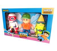 Silverlit - Stumble Guys Pack de 3 Figurines Monster Flex 12 cm - Personnages Extensibles et Étirables - Jouet Enfant Dès 5 Ans