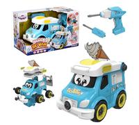 SilverLit Tooko Build My First Ice Cream Van à partir de 3 Ans - Kit de Montage RC de 25 pièces pour Tout-Petits, Comprend Un Tournevis électrique 2 en 1, Une télécommande, Un Jingle nostalgique, des