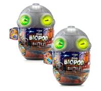 Silverlit YCOO - Biopod Battle Duo Pack- Robots Interactifs du Jurassic - 2 Petits Dinosaures Electroniques à Assembler -Effets Sonores Lumineux - 4 Jouets Robots à Collectionner -9 cm -Dès 5 Ans