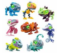 Silverlit - YCOO - Robot Dinosaure Cyber Punk dans Son Oeuf Surprise à Construire - Effets Sonores Et Lumineux LED - 8 Biopods Différents à Collectionner - Piles incluses - dès 5 ans