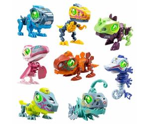 Silverlit - YCOO - Robot Dinosaure Cyber Punk dans Son Oeuf Surprise à Construire - Effets Sonores Et Lumineux LED - 8 Biopods Différents à Collectionner - Piles incluses - dès 5 ans