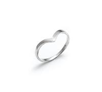Silverly Bague Chevron en Argent 925 pour Femme | Bague Empilable Simple et Minimaliste en Argent Sterling avec Bande Fine en Forme de Os de Souhait | Bijoux Modernes et Élégants | Cadeau pour Fille