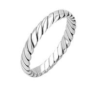 Silverly Bague Classique en Argent Sterling avec Anneau Torsadé | Alliance Épaisse et Empilable pour Femmes et Hommes | Design Incurvé Minimaliste Élégant | Bijoux Classiques