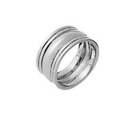 Silverly Bague en Argent Sterling à Gros Barillet pour Femme | Bague Large Rainurée en Argent 925 pour Homme | Bagues Polies et Incurvées | Cadeau D'Anniversaire pour Fille