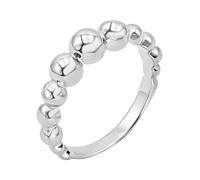 Silverly Bague en Argent Sterling avec Perles à Billes Graduées | Design Élégant de Bande Empilable de Perles | Bague Géométrique minimaliste en Argent 925 pour Femme