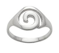Silverly Bague Spirale en Argent Sterling pour Femme | Chevalière en Argent 925 | Bague Fine avec Motif Tourbillon Découpé | Design Géométrique Minimaliste Élégant | Bijoux Bohèmes Simples