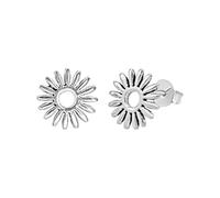 Silverly Boucles d'Oreilles à Tige en Argent Sterling 925 avec Fleur Ouverte pour Femme | Boucles d'Oreilles Florales Délicates d'été | Petites Boucles d'Oreilles Hypoallergéniques Minimalistes