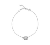 Silverly Bracelet en Argent Sterling 925 avec Breloque Coquillage Cauris | Bijou de Plage Bohème Ajustable de 19cm pour Femme | Bracelets Coquillages en Argent Massif