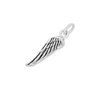 Silverly Breloque Aile d'Ange en Argent Sterling pour Boucles d'Oreilles et Bracelet à Breloques | Petit Pendentif Plume d'Oiseau pour Chaîne | Breloques en Argent 925 pour la Fabrication de Bijoux