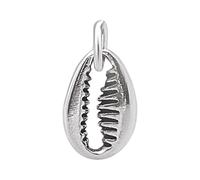 Silverly Breloque Coquillage Cauri en Argent Sterling 925 | Pendentif Coquillage en Argent Massif | Petites Breloques Sirène de L'Océan | Bijoux de Plage Style Bohème pour Femmes