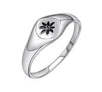 Silverly Chevalière Étoile du Nord en Argent Sterling pour Homme | Bague Empilable Minimaliste avec Étoile Gravée | Bijoux Célestes Élégants pour Femmes | à la Mode | Design Tendance