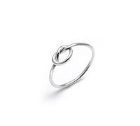 Silverly Femme Argent 925 Bague Faites un souhait Mince noeud amour
