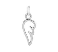 Silverly Pendentif Aile d'Ange Ouverte en Argent Sterling | Collier Céleste en Argent 925 pour Femme | Breloque Petite Plume d'Oiseau pour Bracelet ou Boucles d'Oreilles