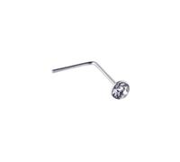 Silverly Piercing de Nez Simple en Argent Sterling 925 et Oxyde de Zirconium de 2mm | Petite Boucle D'Oreille en Cristal pour Piercing au Nez