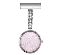 Silverora Montre à Gousset D'infirmière Personnalisable Montre de Broche avec Grand Cadran de Couleur Montre à Quartz avec Trotteuse pour Les Médecins Cadeau pour Mère et Père,Violet Clair