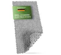 SilverRack DermaSensitivo Tapis de bain 100 % sans BPA (gris - aspect galets) - Tapis de bain antidérapant 88 x 40 cm - Tapis de douche antidérapant pour un maintien sûr dans la baignoire