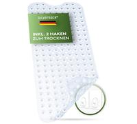 SilverRack DermaSensitivo Tapis de Bain 100% sans BPA (Transparent) Tapis de Bain antidérapant 100 x 40 cm pour Enfants et bébés Tapis de Douche antidérapant pour Un Maintien sûr dans la Baignoire
