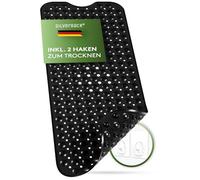 SilverRack DermaSensitivo Tapis de Bain antidérapant 100% sans BPA (Noir) 100 x 40 cm pour Enfants et bébés Tapis de Douche antidérapant pour Un Maintien sûr dans la Baignoire