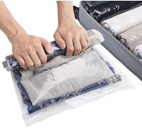 SilverRack Lot de 12 sacs sous vide, pour vêtements de voyage, 3 x 30 x 40 cm, 4 x 35 x 50 cm, 3 x 40 x 60 cm, 2 sacs de 50 x 70 cm, peu encombrants pour vêtements, voyage, sacs de compression