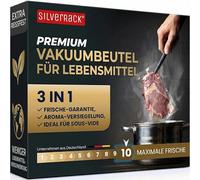 SilverRack Sacs sous vide pour scelleuse sous vide [50 pièces] en (20x30 cm) - Sacs sous vide en feuille pour machines de scellage sous vide - Sacs sous vide en feuille pour machines de scellage