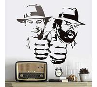 Silver's Art Stickers muraux en vinyle avec personnages amusants de Bud Spencer et Terence Hill 65 x 57 cm