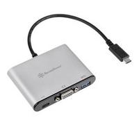SilverStone SST-EP06C - Concentrateur adaptateur convertisseur USB 3.1 Type C vers VGA/USB Type C/USB Type A
