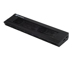 Silverstone Aluminium ordinateur portable station d'accueil W/ventilateur de refroidissement Noble Breeze 2 noir