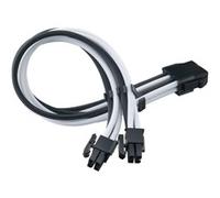 SilverStone Câble d'extension SST-PP07E-EPS8BW 30 cm EPS 8p vers EPS/ATX 4+4p manchonné Noir/Blanc