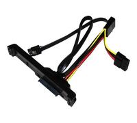 SilverStone CP05 - Câble SATA - Serial ATA 150/300 - combo SATA (F) pour alimentation interne 4 plots, SATA - 50 cm - noir