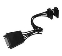 SilverStone CP06-E2 - Répartiteur d'alimentation - alimentation SATA (F) pour alimentation SATA (M) - 19.4 cm - connecteur à 90° - noir