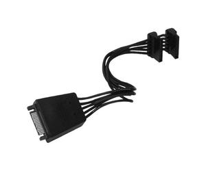 SilverStone CP06-E2 - Répartiteur d'alimentation - alimentation SATA (F) pour alimentation SATA (M) - 19.4 cm - connecteur à 90 ° - noir